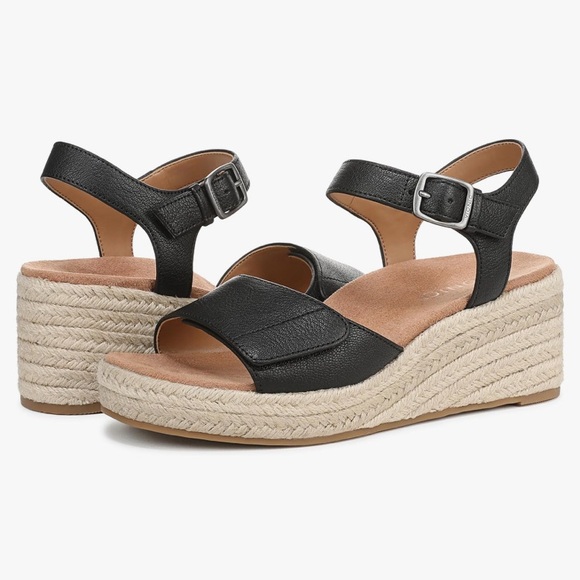 VIONIC Shoes - Vionic Sable Women's Platform Supportive Wedge Sandal Black - Size 10